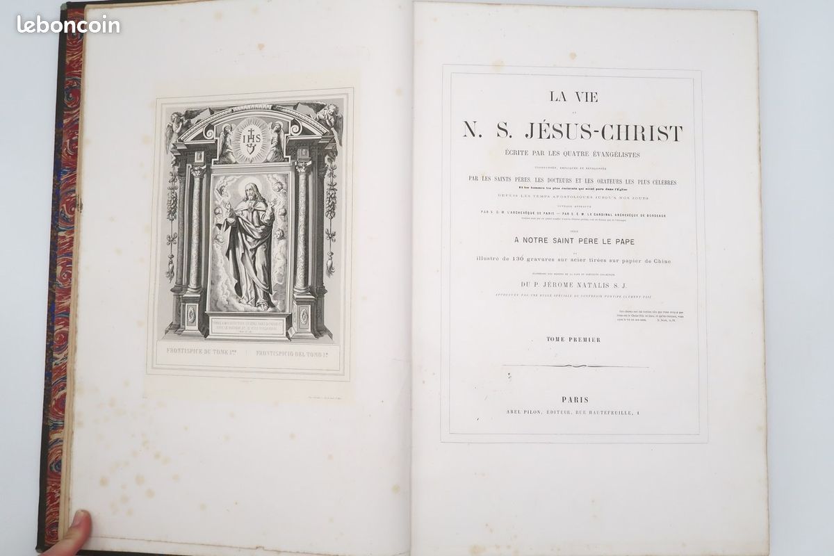 La vie de N. S. Jésus-Christ de Jérôme Natalis - in-folio 1853 130 gravures (image 4)