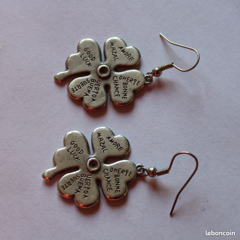 Boucles d'oreilles trèfle (image 3)