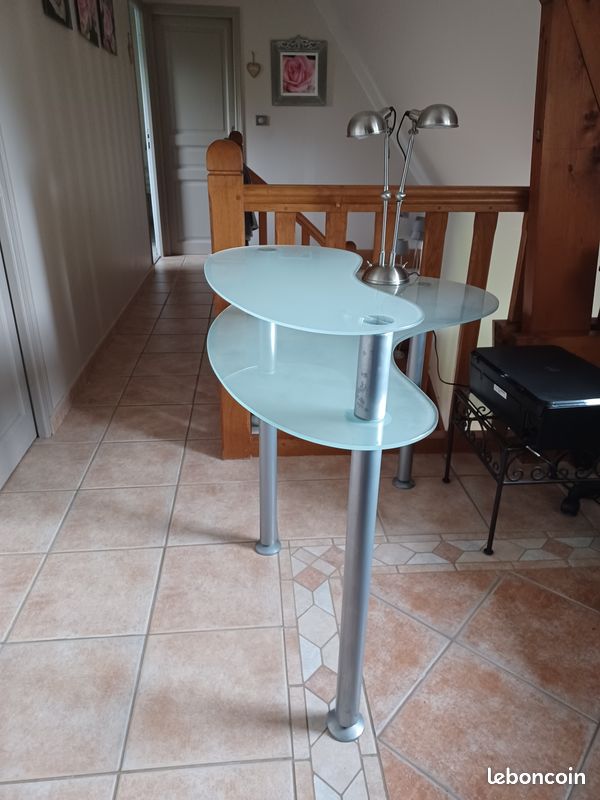 Bureau en verre trempé (image 2)