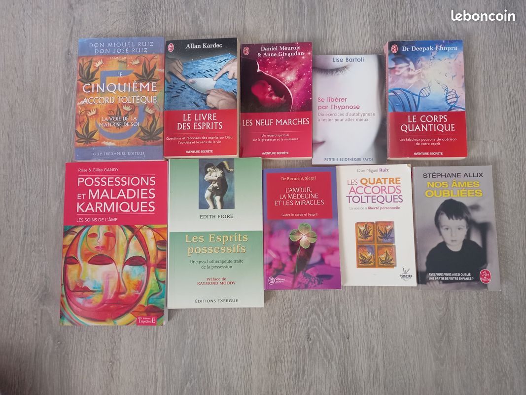 10 Livres : Accords Toltèques, des Esprits... (image 1)