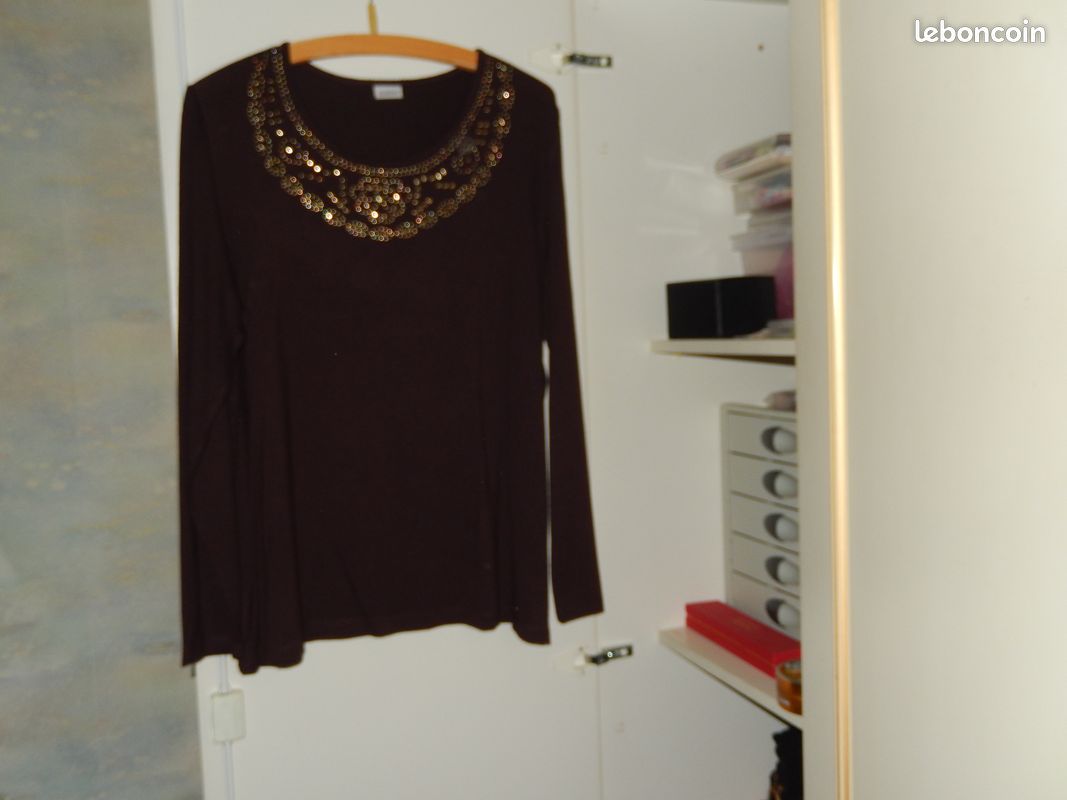 T-shirt marron (image 2)