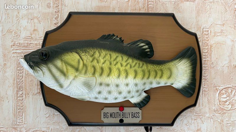Cool Catfish Vintage Ancien Poisson Chantant Billy Bass & Cool Catfish - Pour Pièces Détachées / Ne Fonctionne Pas Objet Décoratif Vintage Défectueux