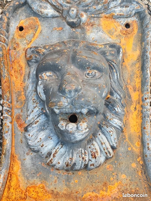 Fontaine murale fonte tête lion décoration jardin (image 2)