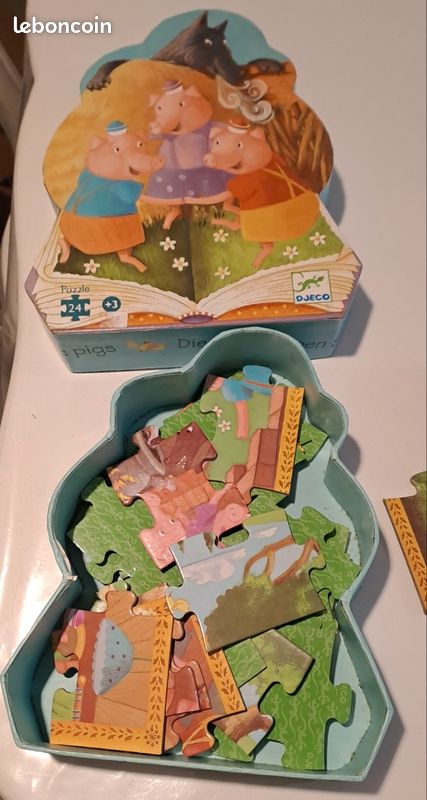 Puzzle les 3 petits cochons (image 2)
