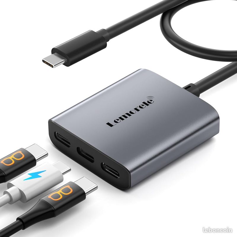 Duttek USB C Adaptateur Mâle Vers Femelle (2 PCS), French Guiana