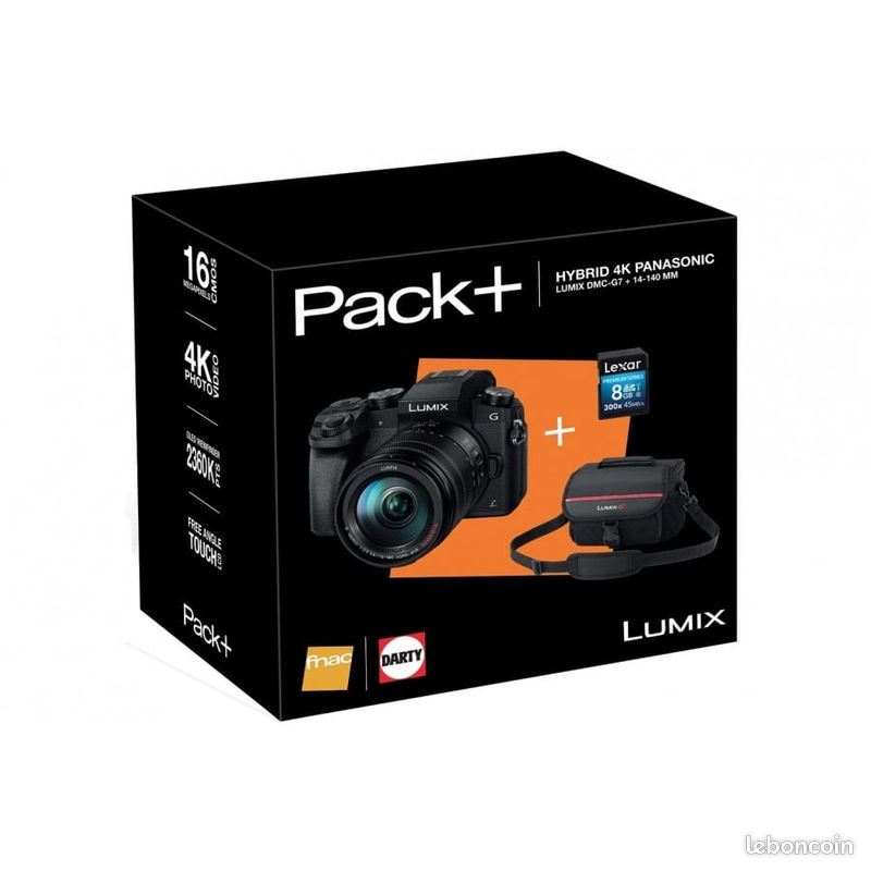 Panasonic Lumix DMC-G7H appareil photo Mirrorless numérique avec objectif standard zoom Lumix G Vario 14 – 140 mm h-fs14140, photos et vidéo 4 K, Wi-Fi, Noir- Version étrangère