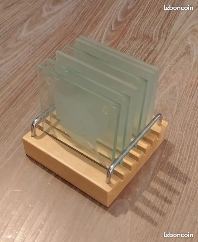 Sous-verres (6 pièces) avec support (image 1)