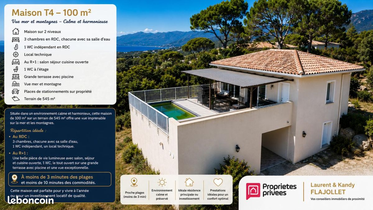 Maison 4 pièces 100 m² · à Lecci · 100 m² · 700 000 €