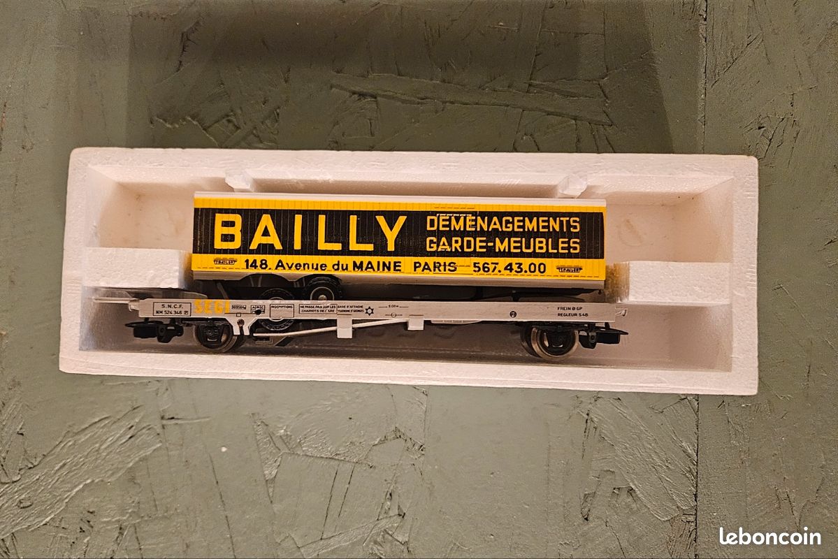 Jouef BAILLY SNCF Epoque III Echelle HO Wagon et Remorque Kangourou (6965) | Achetez sur