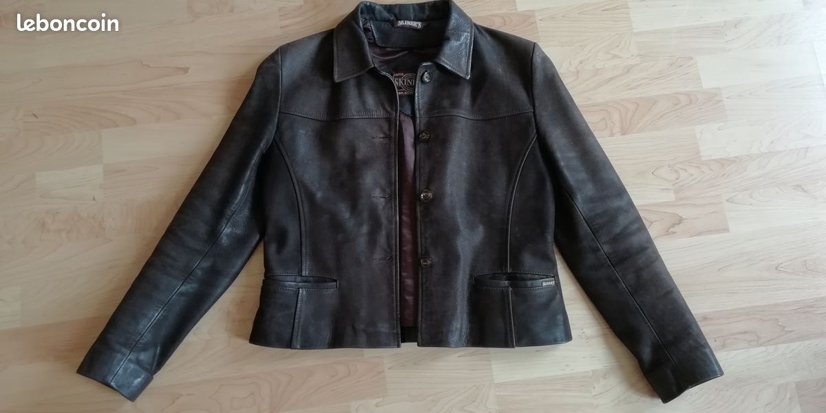 Veste cuir femme taille 40 (image 1)