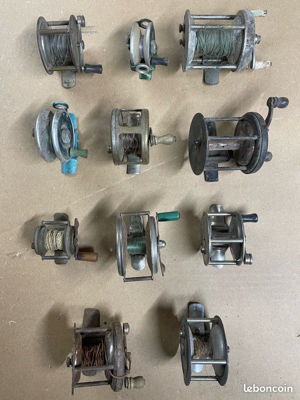 Ancien Très Petit Moulinet De Pêche Aluminium Pêche Au Toc Coup
