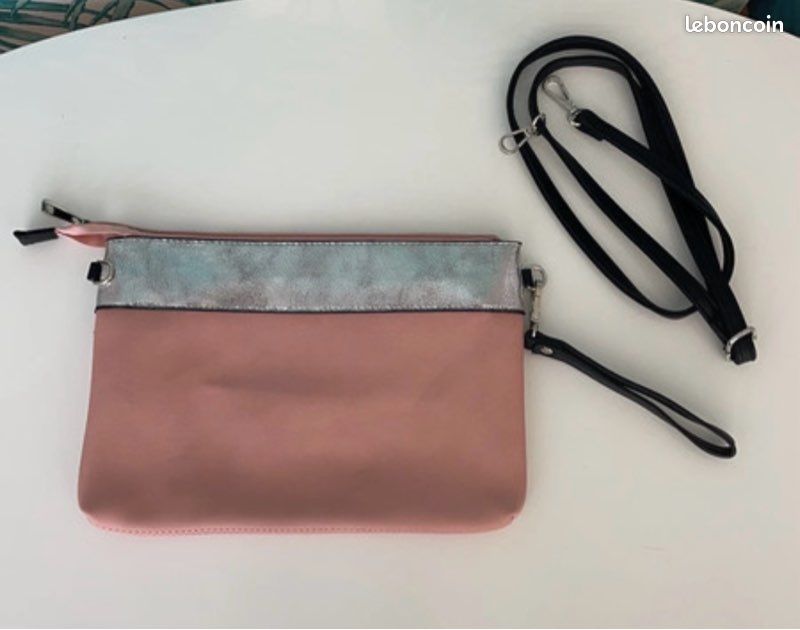 Sac bandoulière ou sacoche rose étoile (image 2)