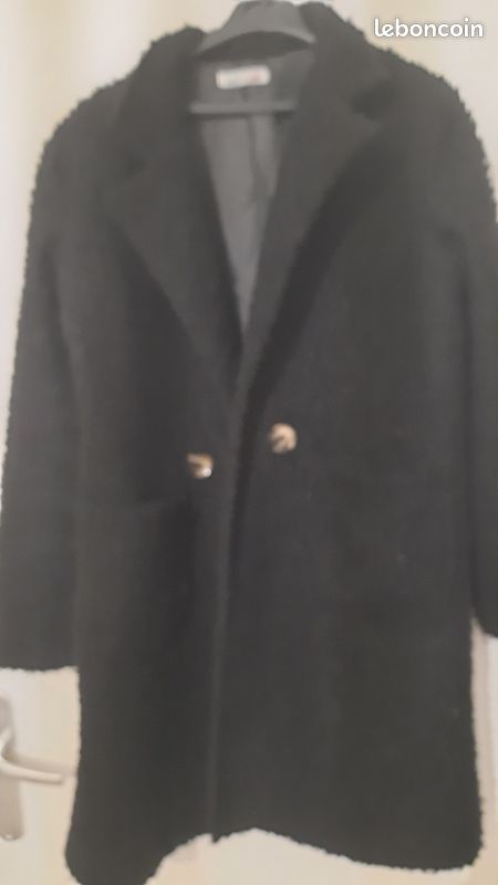 Manteau pilou noir neuf (image 5)