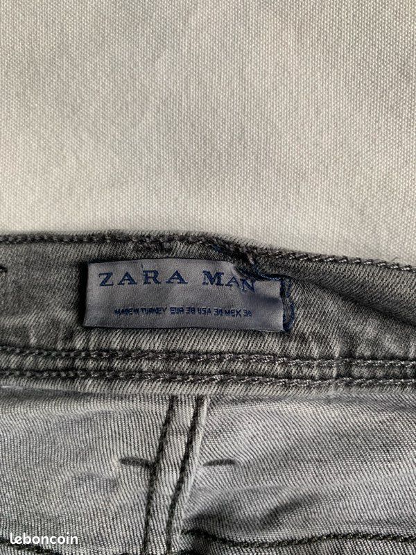 Jean slim Zara Men | Gris | Homme taille 38 (image 5)