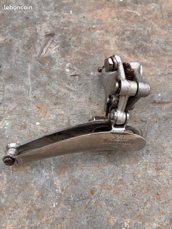 Velo De Course Dérailleur Avant Campagnolo Nuovo Record 3 Trous - Vintage, Vélo De Course Ancien, Occasion Dérailleur Avant Acier Occasion