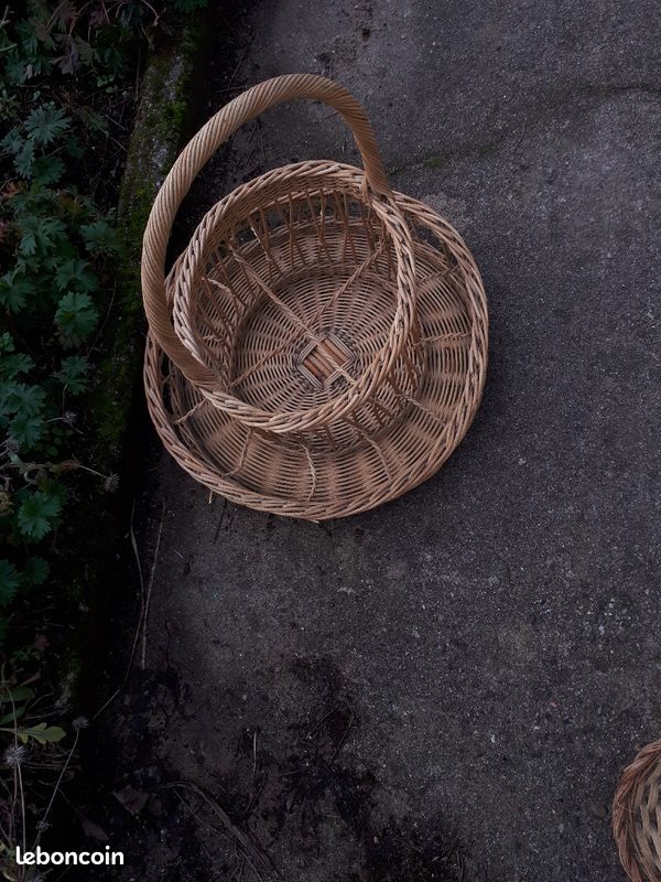 Panier decoratif en osier porte bouteilles (image 2)