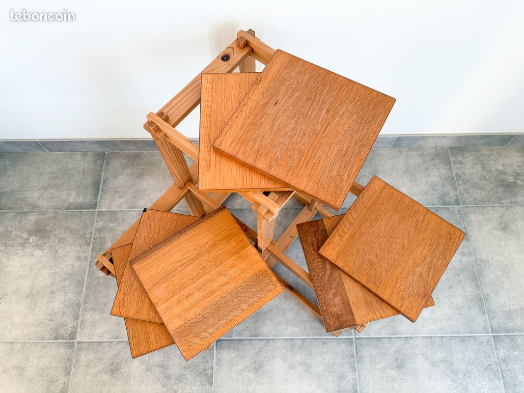 Etagère, bibliothèque en pin, années 70/80' (image 8)