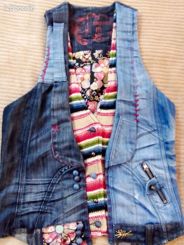 Gilet jean Desigual T. M (image 1)