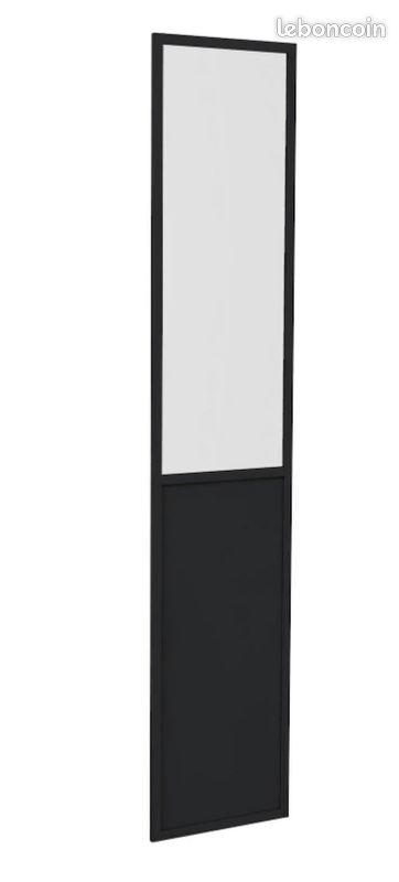Déflecteur industrielle verre transparent noir Artelo (image 1)