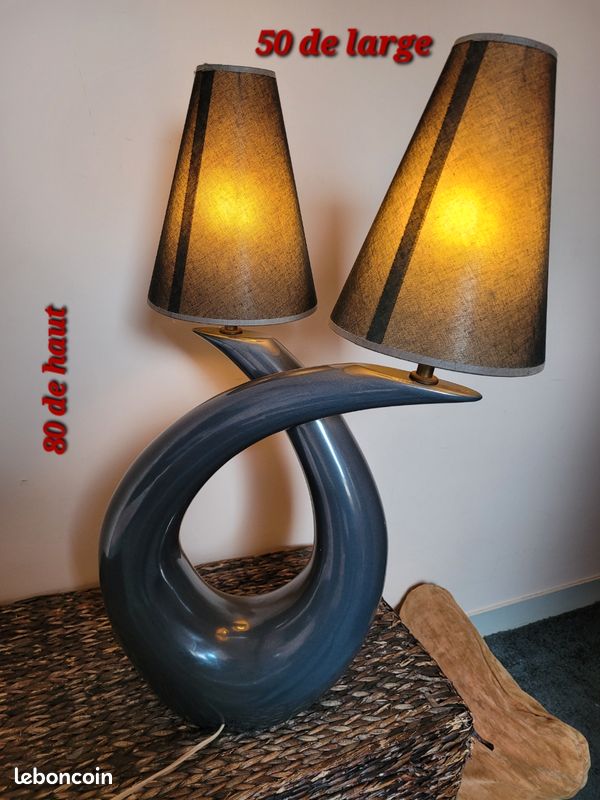 Lampe Kostka ceramique orange - Décoration