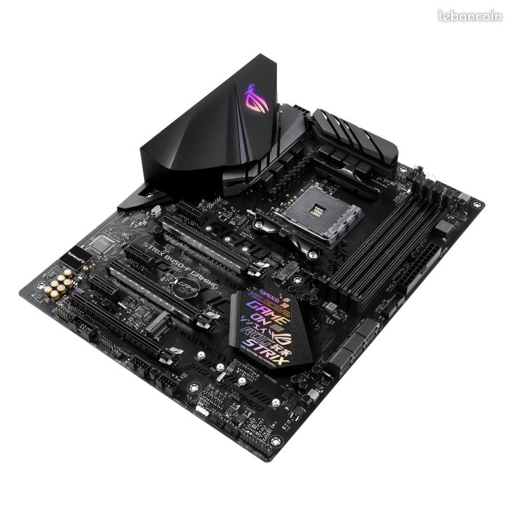 ROG STRIX B450-F GAMING – Carte mère gaming AMD AM4 B450 au format ATX avec DDR4 3 200 MHz, SATA 6 Gb/s, HDMI 2.0, Dual NVMe M.2, USB 3.1 Gen 2 et éclairage LED Aura Sync RGB (image 3)
