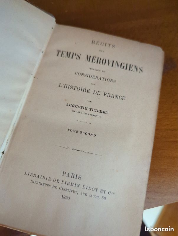 Livre ancien - Le temps des mérovingiens - 1890 (image 1)