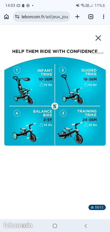 Tricycle globber explorer 4 in 1 (image 11)