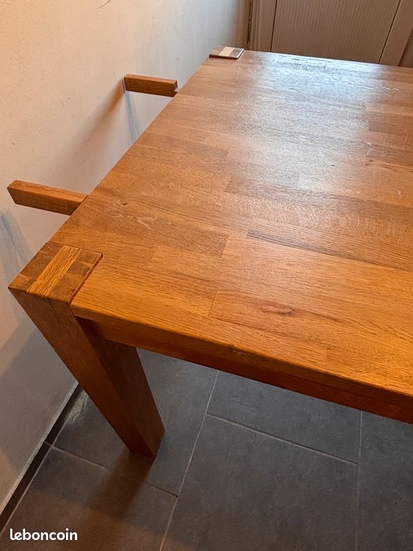 Table de sejour en chêne « Chicago » L 180 cm (Tomki) (image 6)