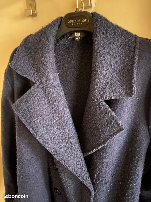 Manteau hiver femme taille 46 bleu marine Jacqueline Riu Vêtements