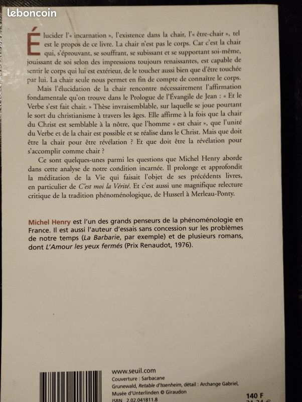 Incarnation, une philosophie de la chair - Michel Henry (image 2)