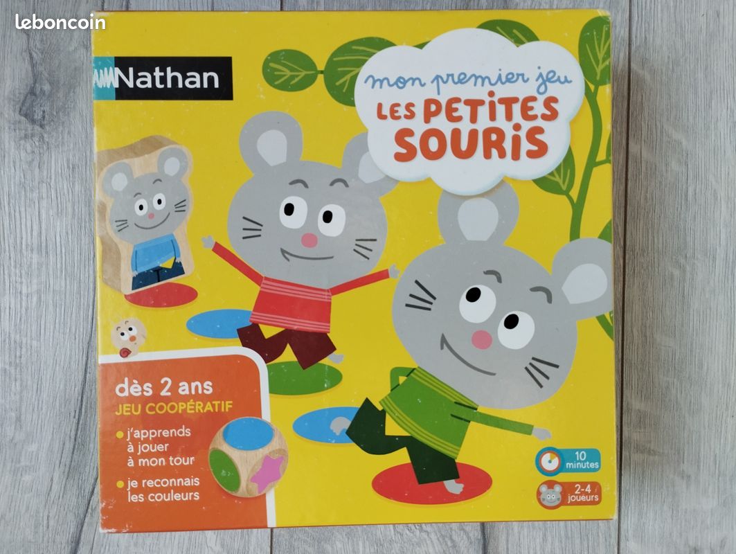 Les petites souris - Adorable premier jeu coopératif pour les tout-petits dans lequel on doit éviter le chat Nathan