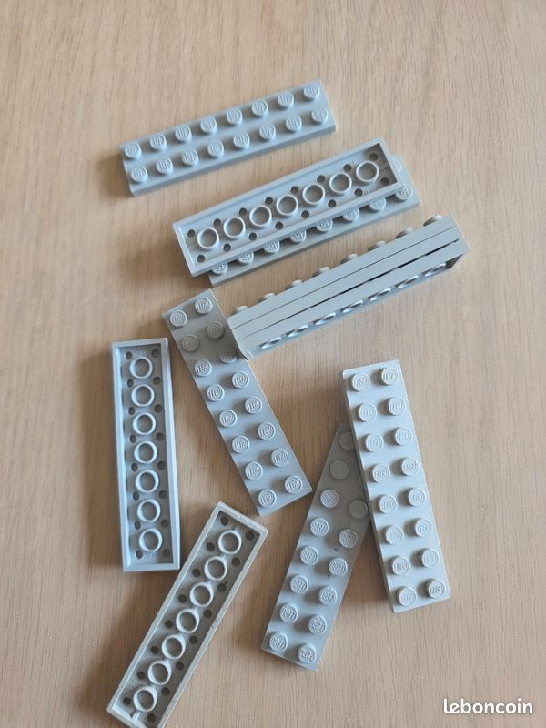 Lot de plaques legos gris anciens annee 60/70 (image 7)