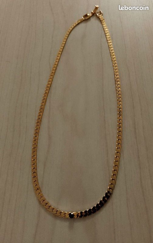 Collier Vintage DAMART Cœur Rubis Plaqué Or | Bijou Fantaisie Collection Décoration N4132
