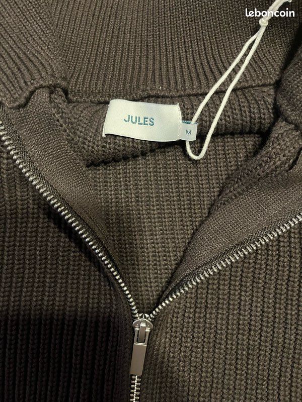 Gilet Pull H&M Marron - Taille M, Acrylique, Fermeture Complète, Neuf Sans étiquette