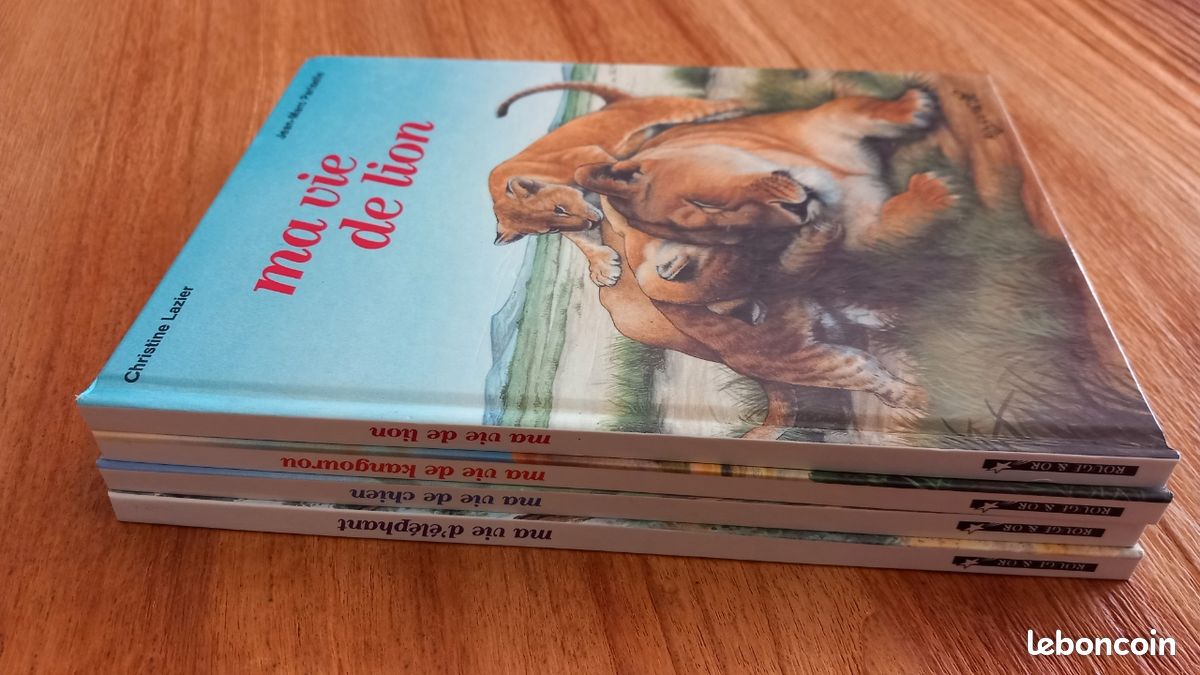 Lot de 3 livres "Ma vie de lion / kangourou / éléphant (image 1)