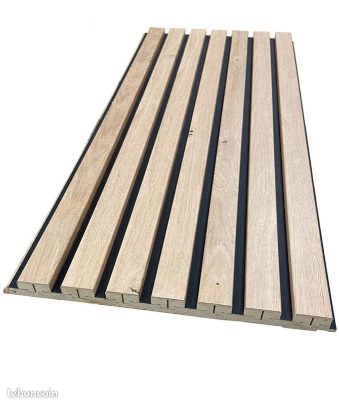 Panneau tasseaux chêne naturel – 250 cm – réf. 85350164 (image 4)