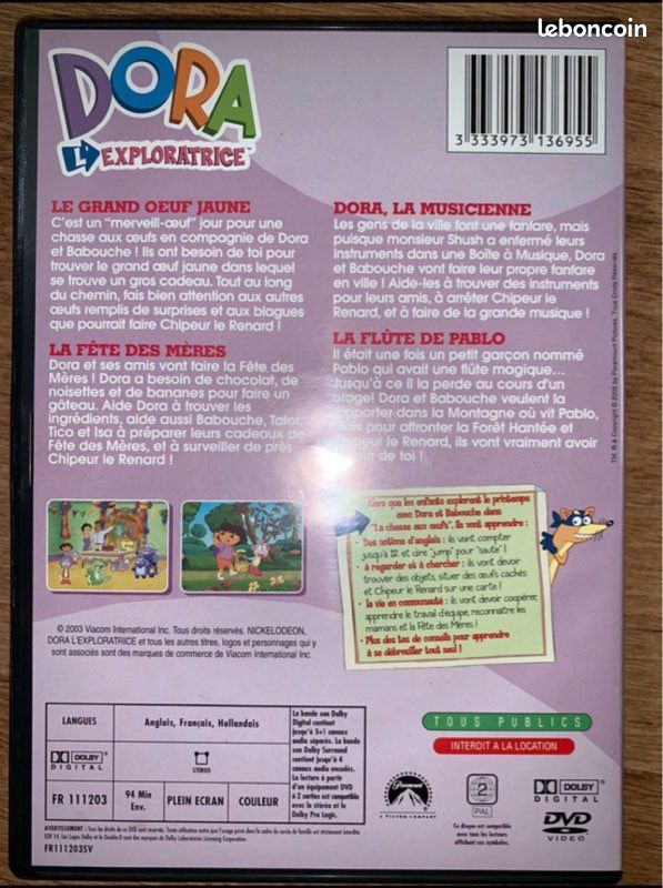 DVD Dora L’exploratrice la chasse aux œufs (image 3)