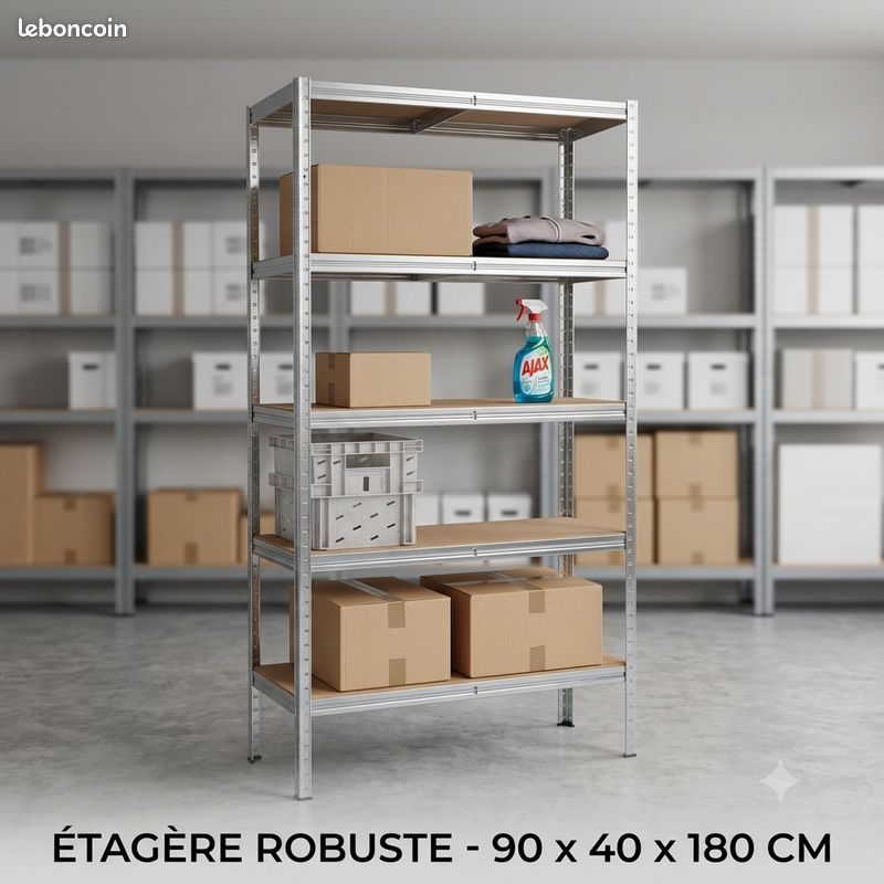 Lot Étagères de Stockage Lourd Gondole Rayonnage (image 1)