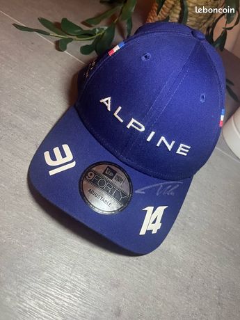 Casquette Ferrari F1 2014 Signée Fernando Alonso Parfait état Silverstone