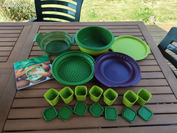 Set Micro Vap' Tupperware - 7 Ramequins & Livre - Arts de la table