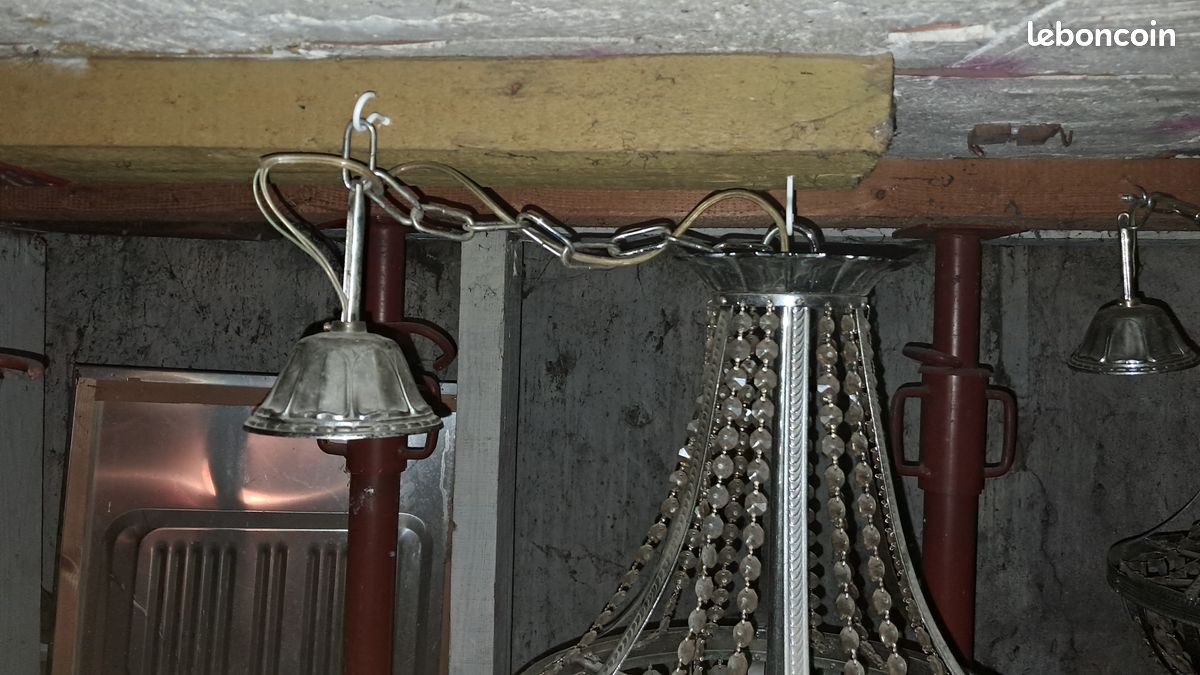Paire de lustres KERIA métal/verre (image 4)