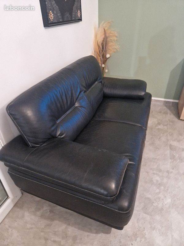 Lot de 2 canapes cuir (image 4)
