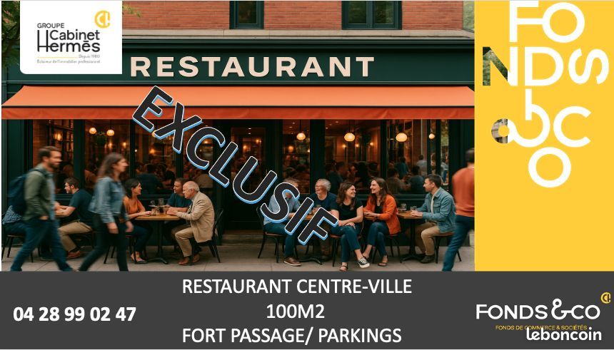 Fonds de commerce restaurant 113 m² - Bureaux & Commerces