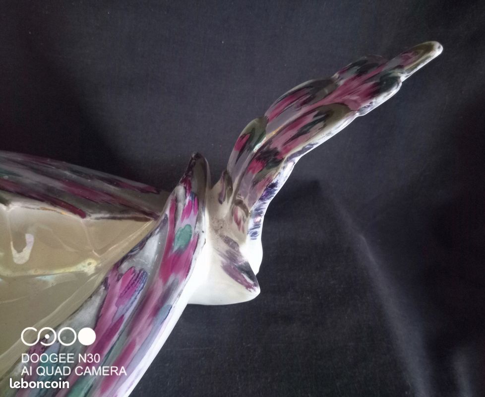 Céramique Limousine - Grand vide poche Art Déco en forme de pigeon en porcelaine de Limoges (image 16)