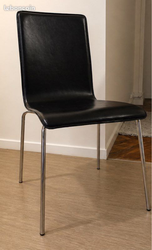 Chaise cuir vintage (image 1)