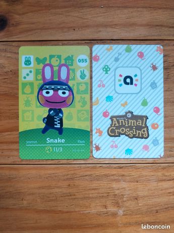 Carte Amiibo Animal Crossing Jeannot Snake Collection