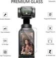 Verre Trempé pour DJI Osmo Pocket 3, 2+2 Pièces Protection écran+Caméra Arrière Protecteur Film,9H Dureté HD Anti-Rayures Sans (image 3)