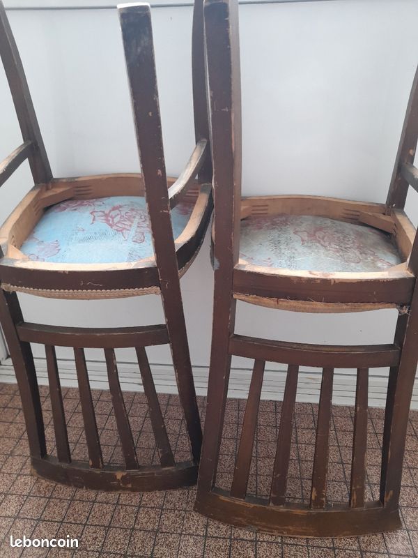 Chaises (2 ) vintage années 50 /60 à restaurer vendues 8 euros (image 9)