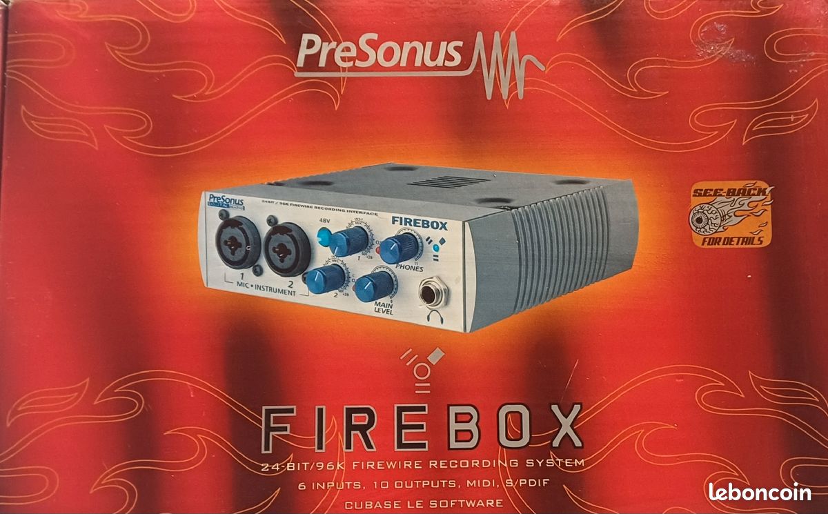 Carte Son Interface d'enregistrement FireWire 24 bits / 96 kHz PRESONUS (image 2)