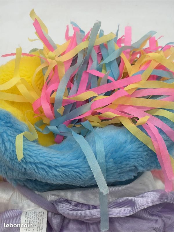 Peluche Popples Pom-Pom Girl Vintage Années 80 Mattel 25cm Rose #L26 (image 17)